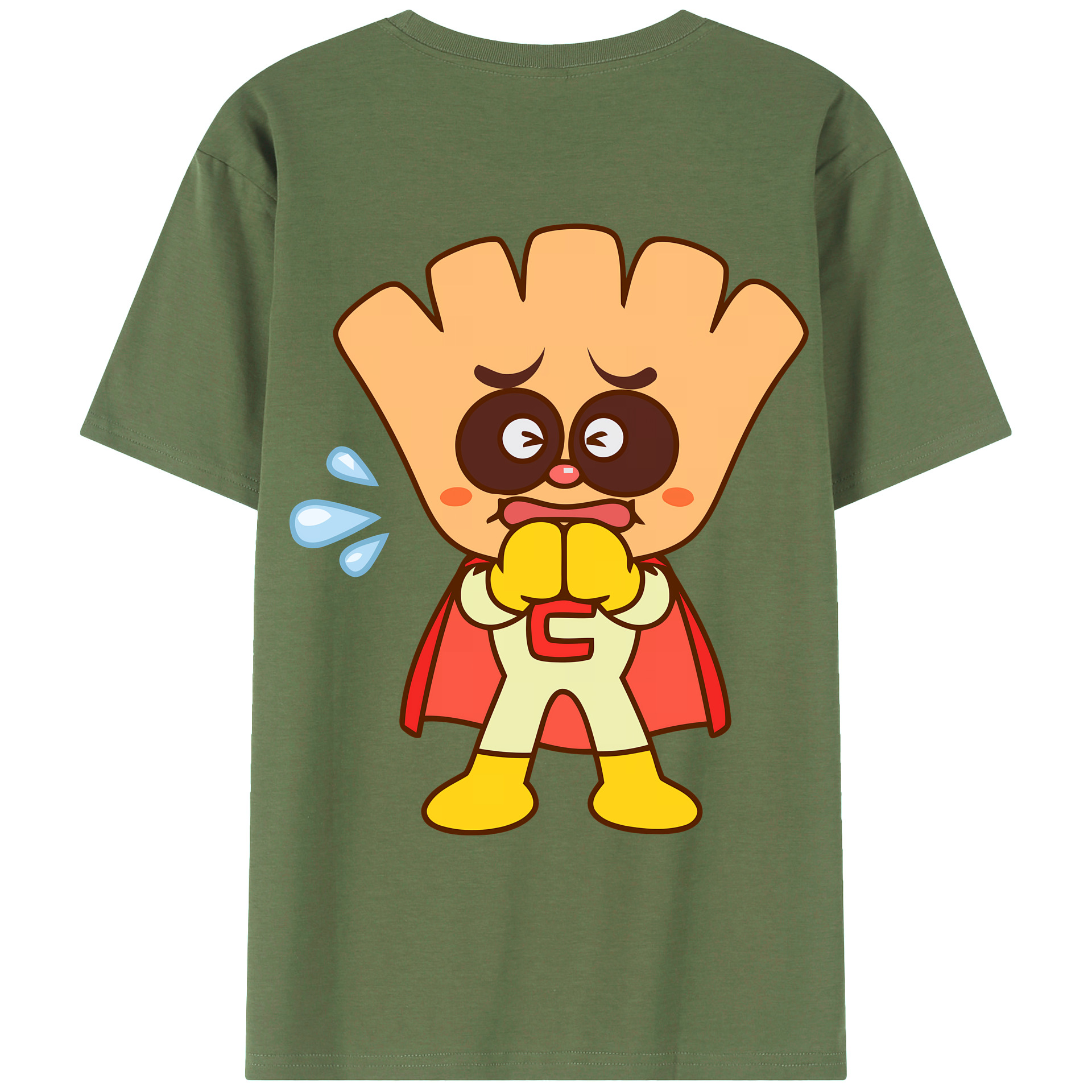 （画像用） アンパンマン Anpanman 綿100％ メンズ半袖Tシャツ（バックプリント） 通気性